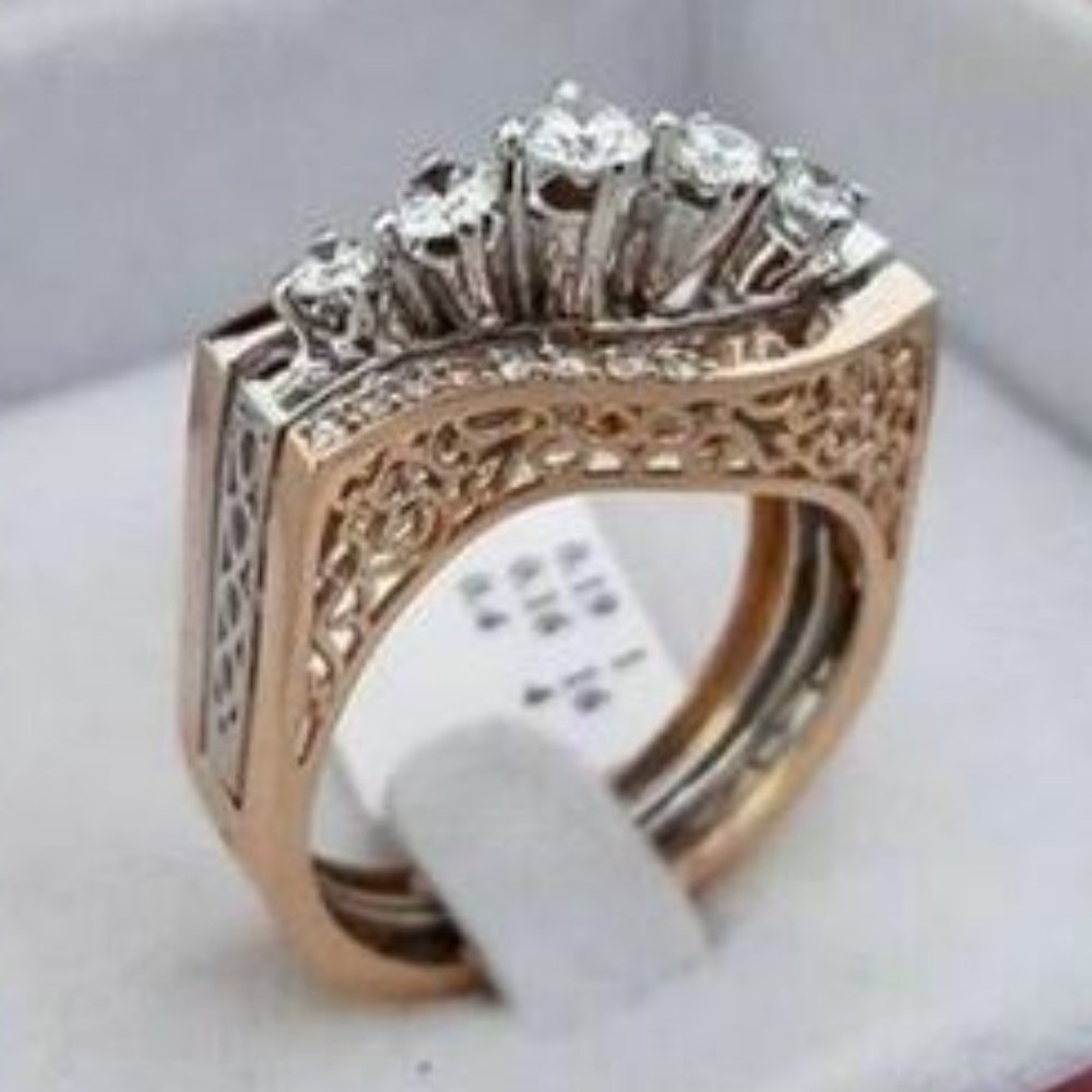 Engagement and wedding band -